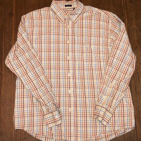 Izod plaid button down shirt Large - Picture 2 of 5